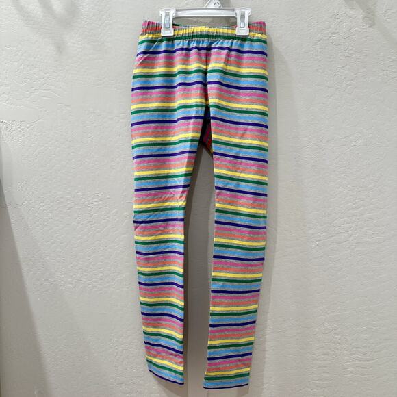 Hanna Andersson Grey Rainbow Stripe Leggings - Picture 1 of 6